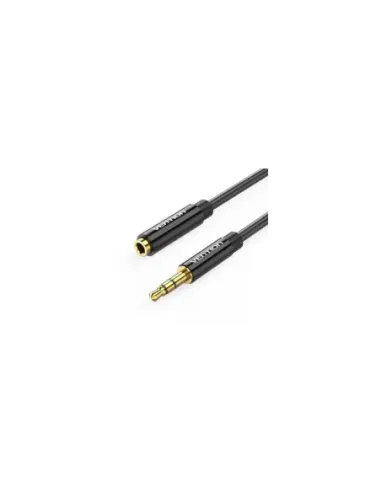Cable Estéreo Vention BBZBF/ Jack 3.5 Macho - Jack 3.5 Hembra/ 1m/ Negro