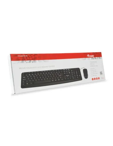 Equip 245201 teclado Ratón incluido Oficina USB QWERTY Español Negro