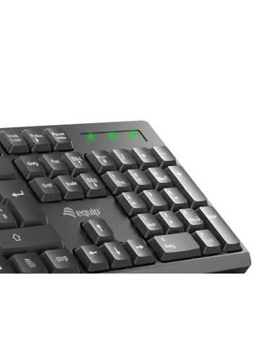 Equip 245221 teclado Ratón incluido Oficina RF inalámbrico QWERTY Español Negro