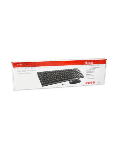 Equip 245221 teclado Ratón incluido Oficina RF inalámbrico QWERTY Español Negro