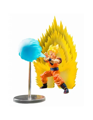 Figura tamashii nations sh figuarts dragon ball z super saiyan son goku's set teleport kamehameha 15cm