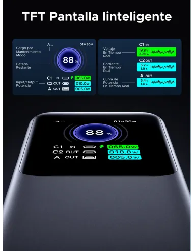 Ugreen 25000mAh 200W Fast Charging Powerbank Gris