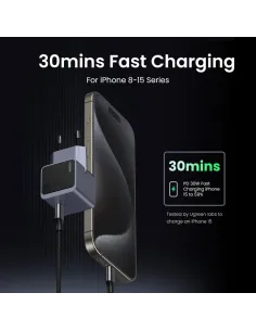 Ugreen Nexode S 30W USB-C GaN Fast Charger EU gray Teléfono móvil, Batería portátil, Teléfono Gris Corriente alterna Interior 2