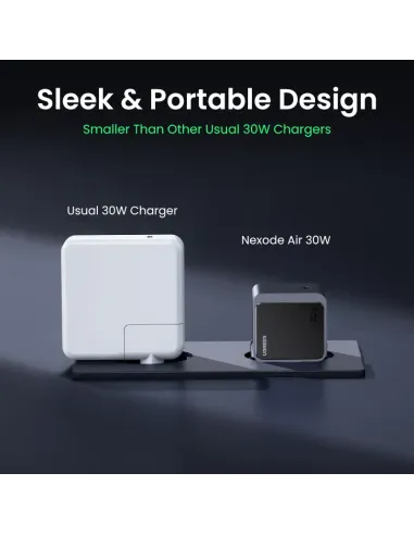 Ugreen Nexode S 30W USB-C GaN Fast Charger EU gray Teléfono móvil, Batería portátil, Teléfono Gris Corriente alterna Interior