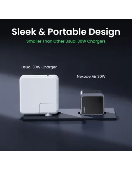 Ugreen Nexode S 30W USB-C GaN Fast Charger EU gray Teléfono móvil, Batería portátil, Teléfono Gris Corriente alterna Interior
