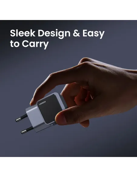 Ugreen Nexode S 30W USB-C GaN Fast Charger EU gray Teléfono móvil, Batería portátil, Teléfono Gris Corriente alterna Interior