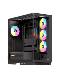 Caja ordenador gaming nfortec ursa e - atx argb cristal templado negra