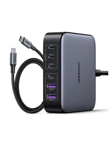 Ugreen Nexode Universal Negro, Gris Corriente alterna Carga rápida Interior