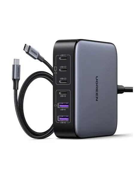 Ugreen Nexode Universal Negro, Gris Corriente alterna Carga rápida Interior