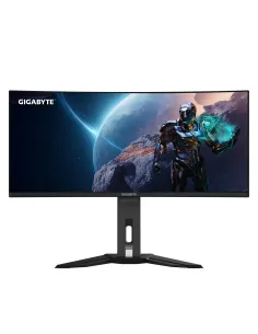 GIGABYTE Monitor de juegos curvo OLED WQHD MO34WQC de 34" - 3440 x 1440, 175Hz, 0.03ms, KVM, 250 cd m², FreeSync Premium Pro, 2
