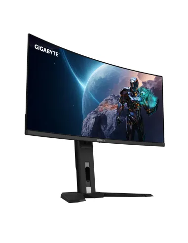 GIGABYTE Monitor de juegos curvo OLED WQHD MO34WQC de 34" - 3440 x 1440, 175Hz, 0.03ms, KVM, 250 cd m², FreeSync Premium Pro,