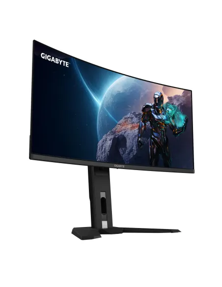 GIGABYTE Monitor de juegos curvo OLED WQHD MO34WQC de 34" - 3440 x 1440, 175Hz, 0.03ms, KVM, 250 cd m², FreeSync Premium Pro,