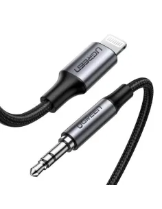 Ugreen 70509 cable de teléfono móvil Plata 1 m 3,5mm Lightning