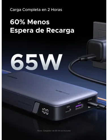 Ugreen 90597A batería externa 25000 mAh Gris