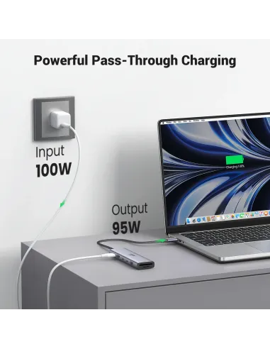 Ugreen REVODOK 7-IN-1 4K@60HZ HDMI DOCK Acoplamiento Base Gris