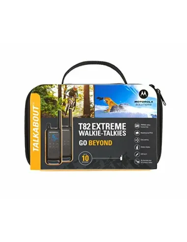 Motorola T82 Extreme Twin Pack two-way radios 16 canales Negro, Naranja