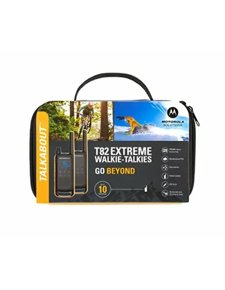 Motorola T82 Extreme Twin Pack two-way radios 16 canales Negro, Naranja