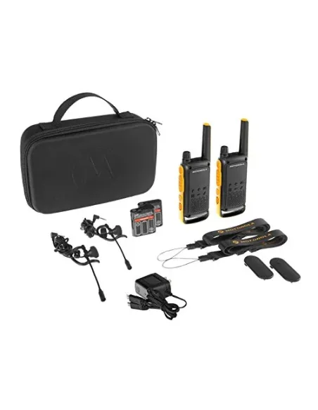 Motorola T82 Extreme Twin Pack two-way radios 16 canales Negro, Naranja