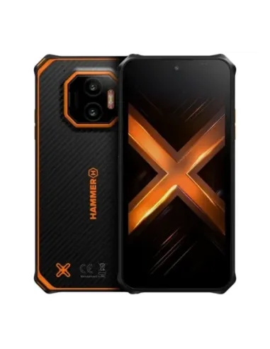 Telefono movil smartphone rugerizado hammer energy x2 5g - 8gb -  256gb -  6 pulgadas -  negro - naranja