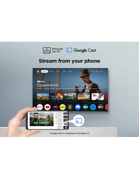 TCL P7K 43P7K Televisor 109,2 cm (43") 4K Ultra HD Smart TV Wifi Metálico 430 cd   m²