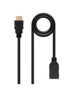 Nanocable Cable HDM 2.0 Prolongador A M-A H, Negro, 2 m