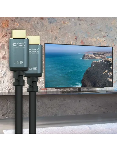 Nanocable Cable HDMI 2.1 IRIS 8K A M-A M, Negro, 3 Metros