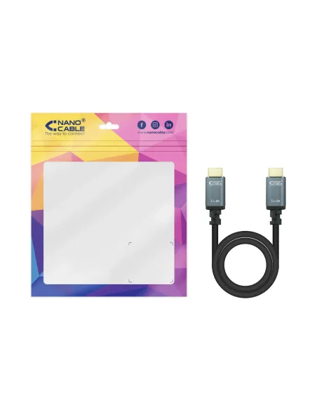 Nanocable Cable HDMI 2.1 IRIS 8K A M-A M, Negro, 3 Metros