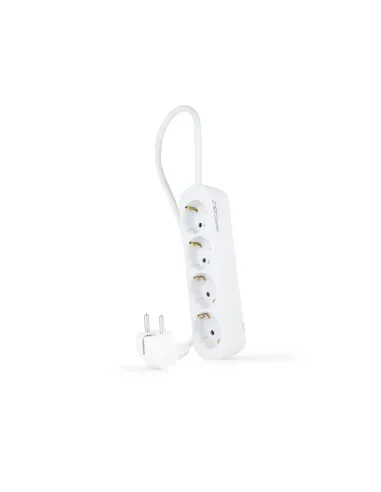 Nanocable Regleta de Enchufes con 4 Tomas, 1.4 m, Blanco