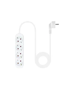Nanocable Regleta de Enchufes con 4 Tomas, 1.4 m, Blanco 2