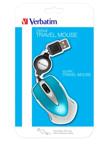 Verbatim Go Mini ratón Oficina Ambidextro USB tipo A Óptico 1000 DPI