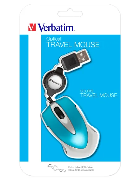 Verbatim Go Mini ratón Oficina Ambidextro USB tipo A Óptico 1000 DPI