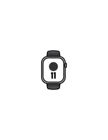 Apple Watch Series 11/ GPS/ 46mm/ Gris Espacial/ Correa Deportiva Negra (M/L)
