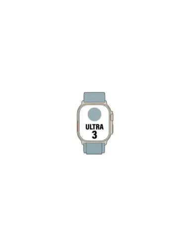 Apple Watch Ultra 3/ GPS/ Cellular/ 49mm/ Caja de Titanio Natural/ Correa Loop Alpine Azul Claro L
