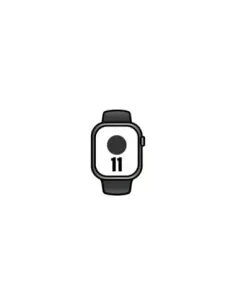 Apple Watch Series 11/ GPS/ Cellular/ 42mm/ Titanio Natural/ Correa Deportiva Negra (S/M)