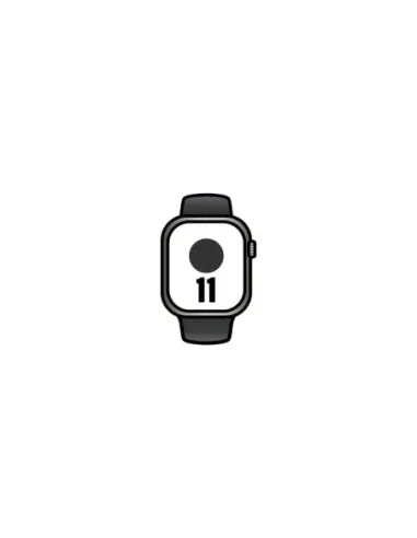 Apple Watch Series 11/ GPS/ Cellular/ 42mm/ Titanio Natural/ Correa Deportiva Negra (S/M)