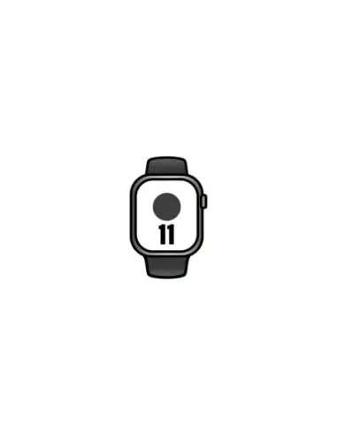 Apple Watch Series 11/ GPS/ Cellular/ 42mm/ Titanio Negro/ Pizarra Correa Deportiva Negro (S/M)