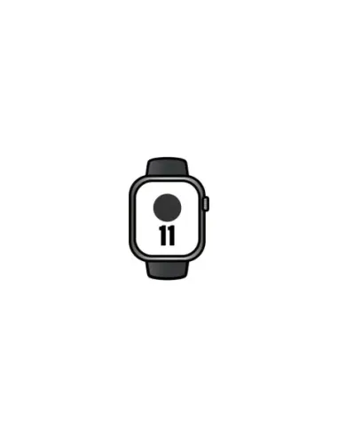Apple Watch Series 11/ GPS/ Cellular/ 46mm/ Titanio Negro Pizarra/ Correa Deportiva Negra S/M