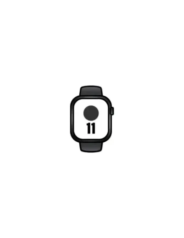 Apple Watch Series 11/ GPS/ Cellular/ 46mm/ Titanio Negro Pizarra/ Correa Deportiva Negra M/L