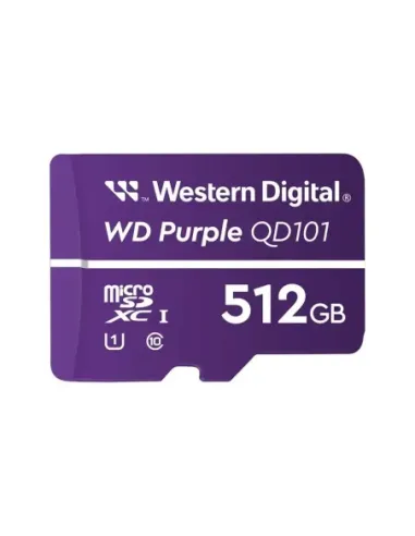 Tarjeta de memoria micro sdxc wd western digital purple sc qd101 512gb uhs - i cl10