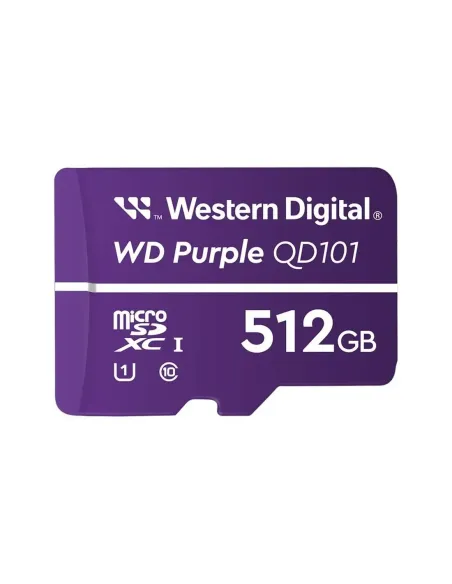Tarjeta de memoria micro sdxc wd western digital purple sc qd101 512gb uhs - i cl10