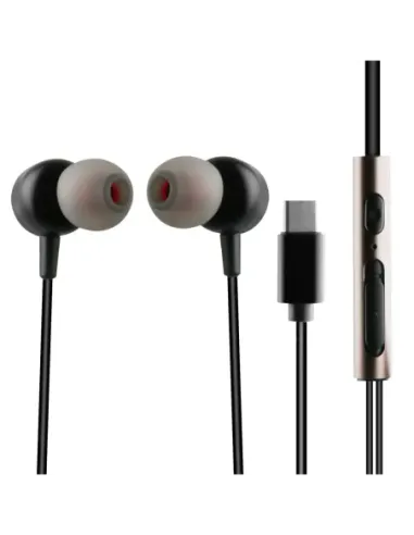 Auriculares muvit m1c usb tipo c negro