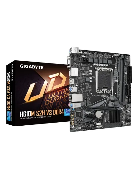 GIGABYTE H610M S2H V3 DDR4 Placa base - Compatible con procesadores Intel Core 14th CPUs, 4+1+1 Hybrid Digital VRM, up to
