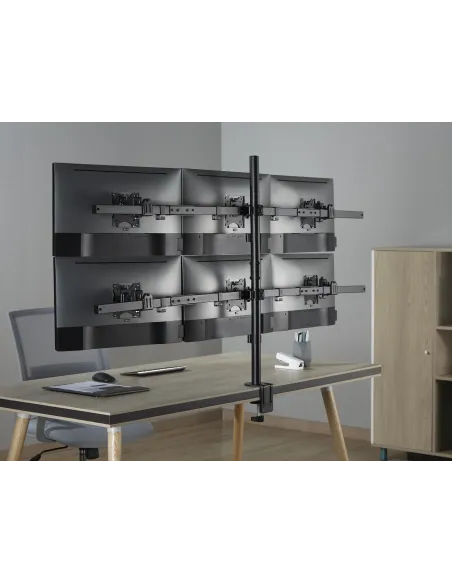 Equip Soporte articulado de sobremesa para 6 monitores de 17"-32