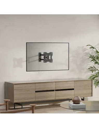 AISENS Soporte Eco Giratorio, Inclinable Para Monitor TV 30kg (3 Pivotes) De 23"-43", Negro