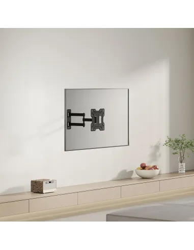 AISENS Soporte Eco Giratorio, Inclinable Para Monitor TV 30kg (3 Pivotes) De 23"-43", Negro