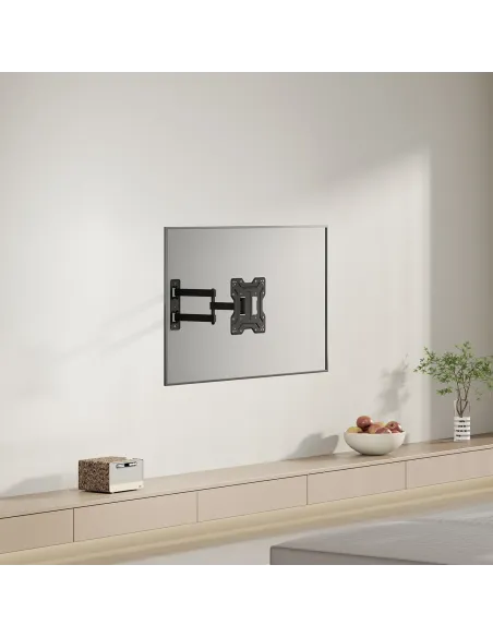 AISENS Soporte Eco Giratorio, Inclinable Para Monitor TV 30kg (3 Pivotes) De 23"-43", Negro