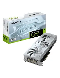 GIGABYTE GeForce RTX 5070 Ti EAGLE OC ICE SFF 16G Tarjeta Gráfica - 16GB GDDR7, 256 bits, PCI-E 5.0, 2542 MHz Core Clock, 3 x