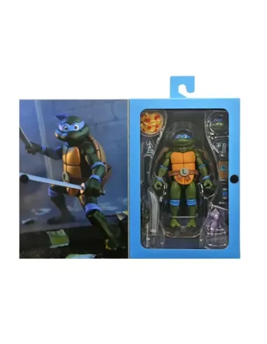 Figura neca teenage mutant ninja turtles cartoon ultimate leonardo vhs scale action 18cm