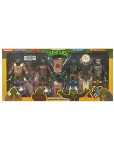 Figura neca teenage mutant ninja turtles cartoon punk turtles pack 4 scale action 18cm