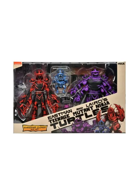 Figura neca teenage mutant ninja turtles mirage comics shredder clones box set 18cm